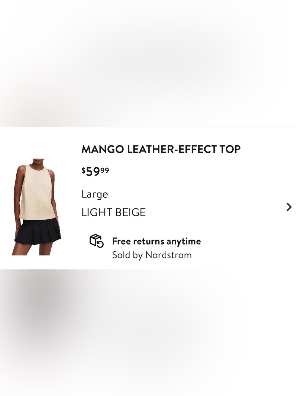 MANGO LEATHER- EFFECT TOP